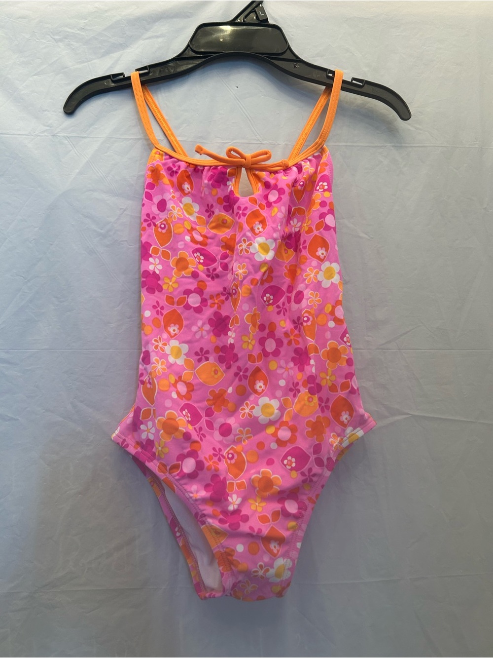 Speedo Pink & Orange Floral Girls One-Piece Swimwear Sz 12 NWWT